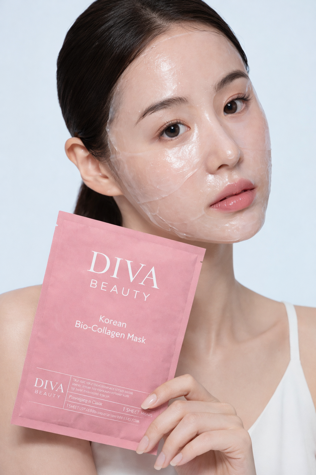 Diva Beauty Korean Collagen Face Mask – 3 Mask Glow Bundle